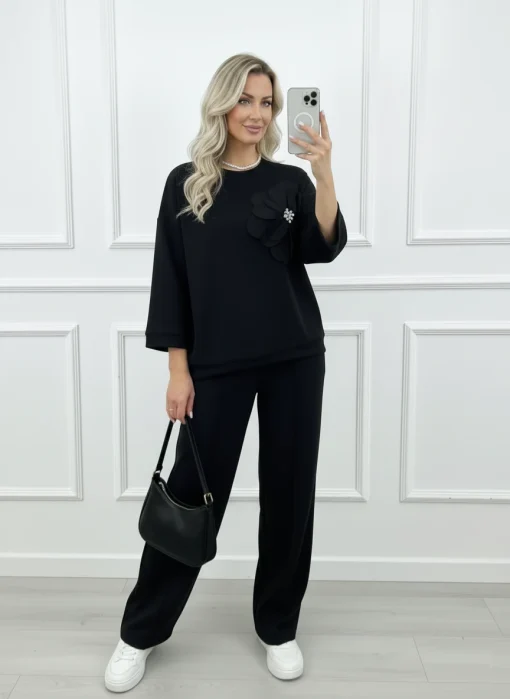 compleu-dama-negru-elegant-cu-floare-3d