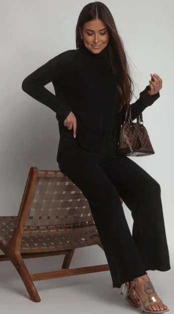 compleu-dama-negru-tricotat-cu-pulover-si-pantaloni-lejeri