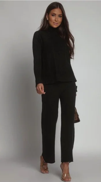 compleu-dama-negru-tricotat-cu-pulover-si-pantaloni-lejeri