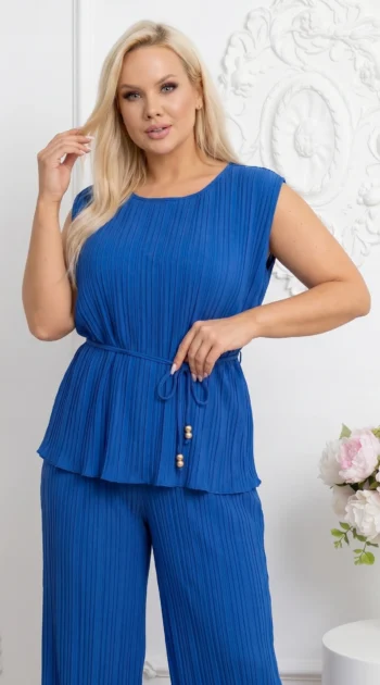 compleu-elegant-marime-mare-plisat-albastru