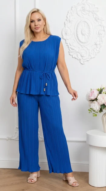 compleu-elegant-marime-mare-plisat-albastru