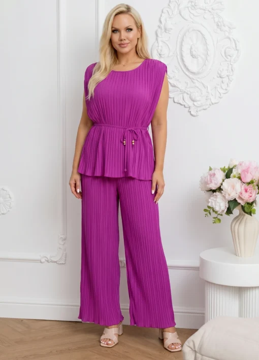 compleu-elegant-marime-mare-plisat-magenta