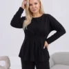 compleu-negru-elegant-cu-bluza-cambrata-si-funda-la-spate