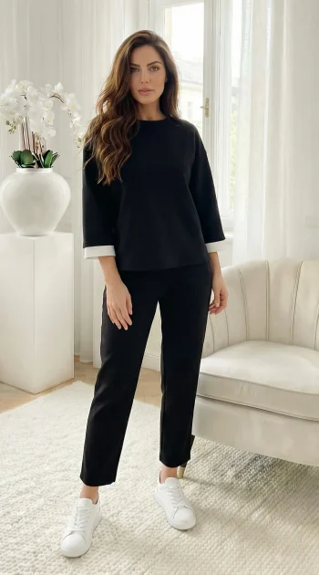 compleu-negru-format-din-bluza-cu-mansete-contrastante-si-pantaloni
