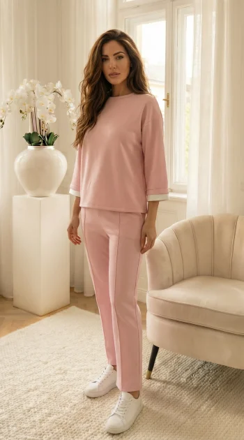 compleu-roz-pal-format-din-bluza-cu-mansete-contrastante-si-pantaloni