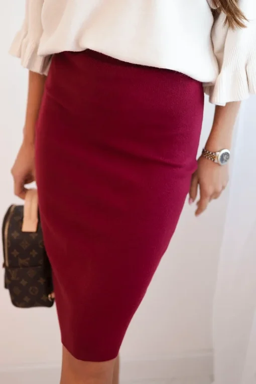 fusta-burgundy-din-tricot-elastica