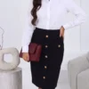 fusta-conica-eleganta-cu-nasturi-aurii