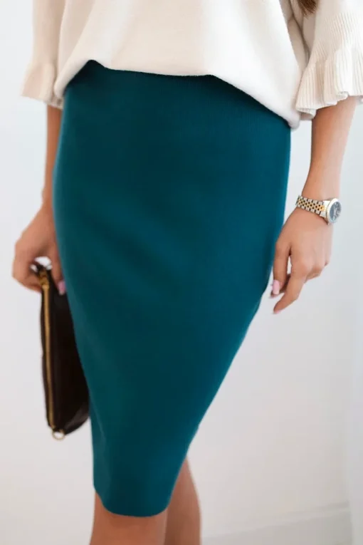 fusta-din-tricot-elastica-albastru-marin