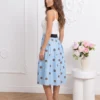 fusta-eleganta-bleu-cu-buline-si-talie-inalta