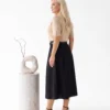 fusta-eleganta-din-stofa-cu-curea-si-talie-elastica