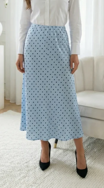 fusta-lunga-bleu-cu-buline-si-aspect-satinat
