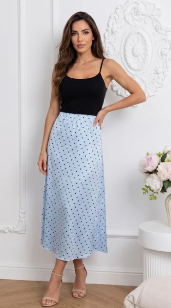 fusta-lunga-bleu-cu-buline-si-aspect-satinat