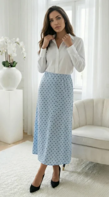 fusta-lunga-bleu-cu-buline-si-aspect-satinat