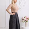 fusta-midi-clos-din-jacquard-texturat-cu-buzunare-laterale