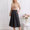 fusta-midi-clos-din-jacquard-texturat-cu-buzunare-laterale