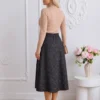 fusta-midi-clos-din-jacquard-texturat-cu-buzunare-laterale