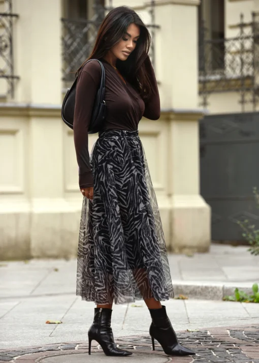 fusta-midi-din-tull-cu-imprimeu-animal-print-alb-negru
