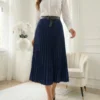 fusta-plisata-bleumarin-eleganta