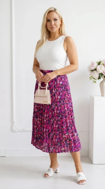 fusta-plisata-midi-cu-imprimeu-floral-multicolor-si-talie-elastica