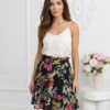fusta-scurta-cu-imprimeu-floral-si-talie-elastica