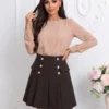 fusta-scurta-eleganta-cu-pliuri-si-nasturi-aurii