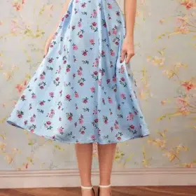 Fusta Vimala, cu imprimeu floral