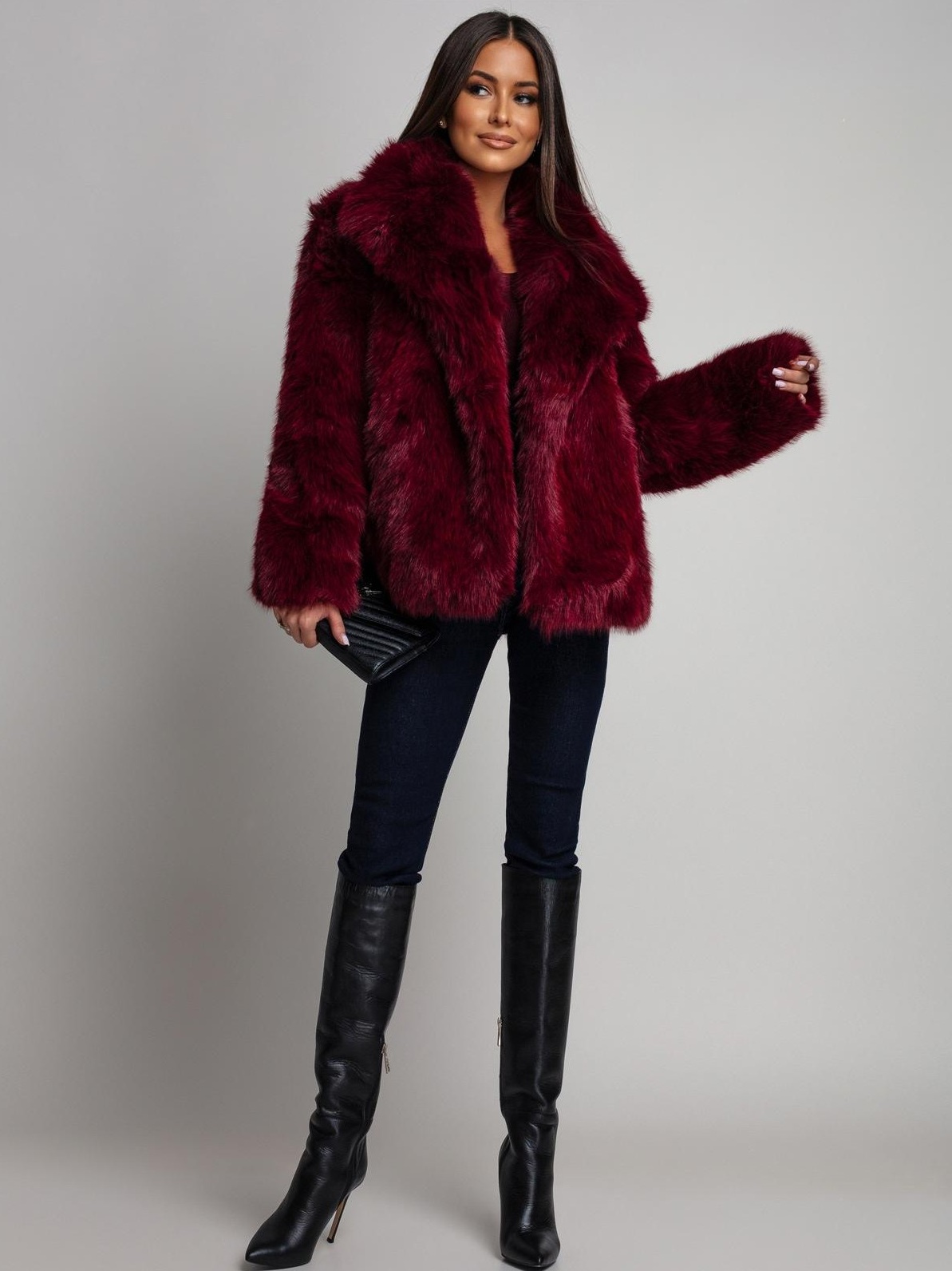 Geaca burgundy eleganta din blan... - 1 | YEO