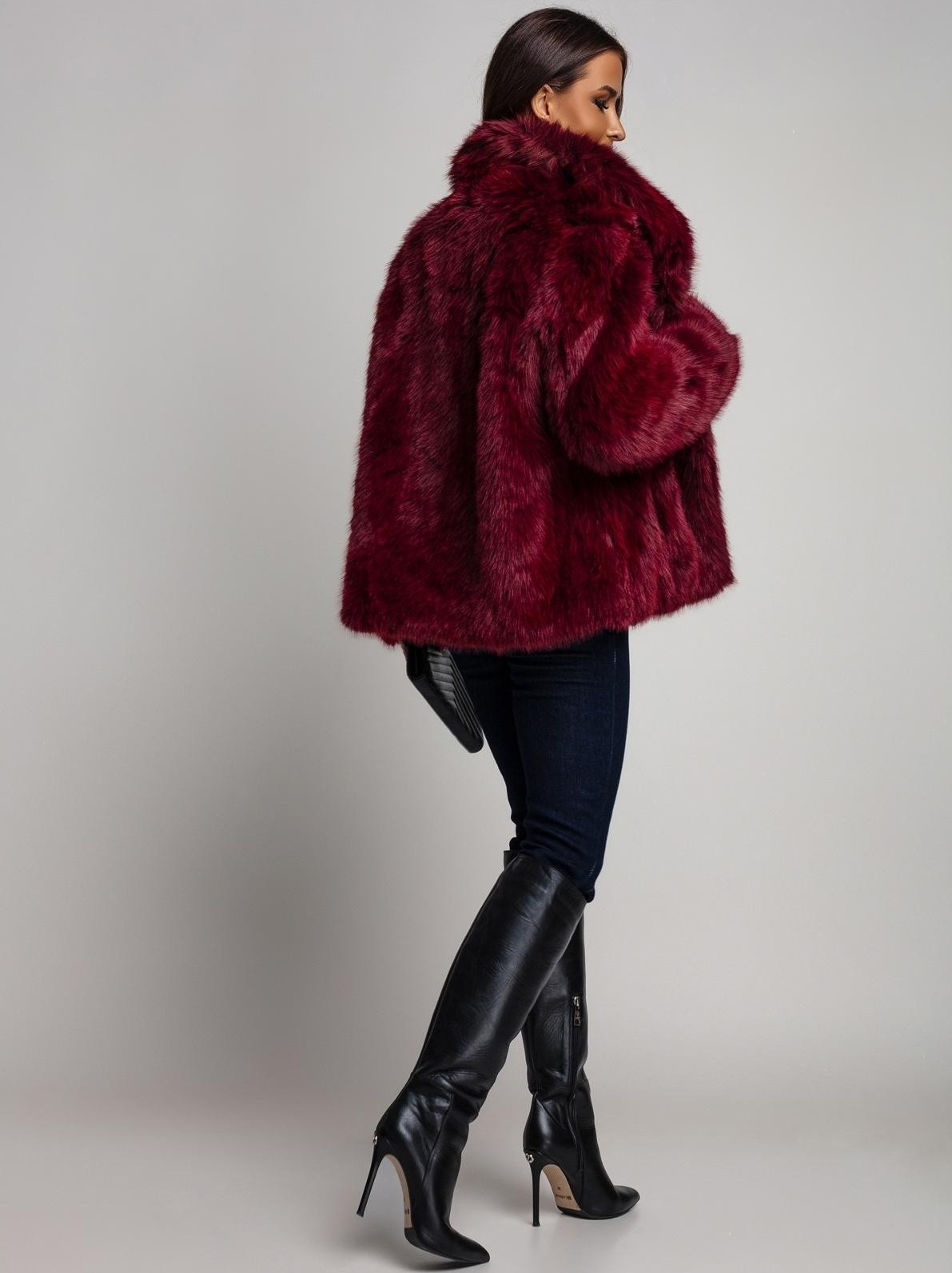 Geaca burgundy eleganta din blan... - 2 | YEO