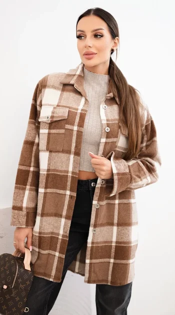 jacheta-dama-maro-cu-carouri-oversized