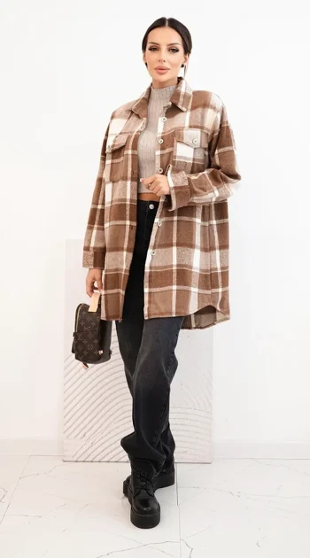 jacheta-dama-maro-cu-carouri-oversized