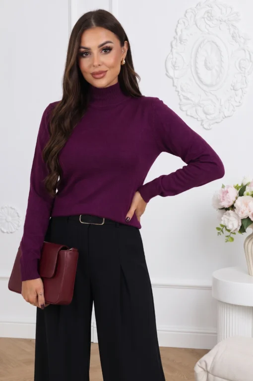 maleta-eleganta-din-tricot-fin-cu-guler-inalt