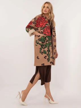 Palton Adell, cu imprimeu floral și animal print