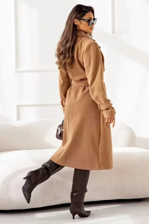 palton-camel-elegant-cu-cordon-si-nasturi-aurii