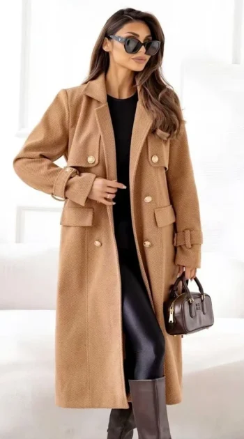 palton-camel-elegant-cu-cordon-si-nasturi-aurii
