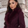 palton-elegant-cu-guler-bogat-din-blana-si-cordon-in-talie