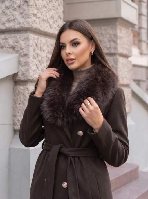 palton-elegant-cu-guler-bogat-din-blana-si-cordon-in-talie