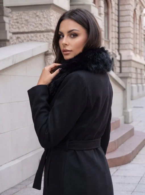 palton-elegant-cu-guler-bogat-din-blana-si-cordon-in-talie