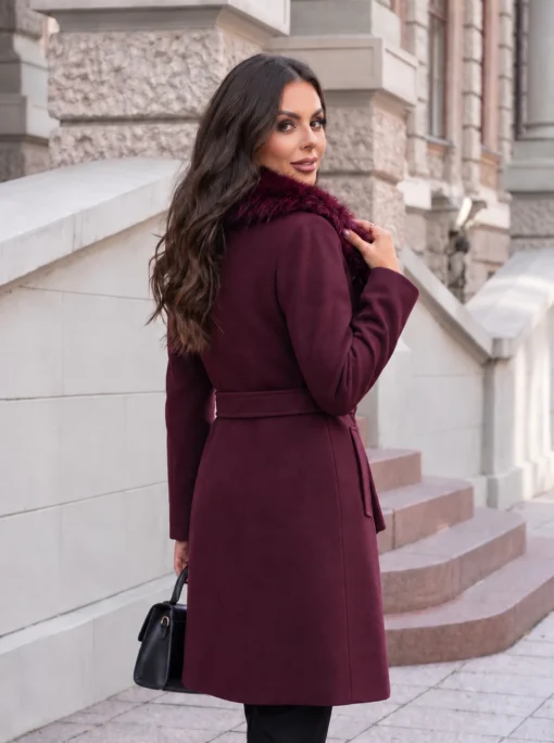 palton-elegant-cu-guler-bogat-din-blana-si-cordon-in-talie