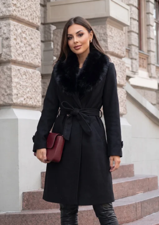 palton-elegant-cu-guler-bogat-din-blanita-si-cordon-in-talie