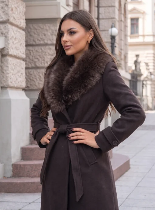 palton-elegant-cu-guler-bogat-din-blanita-si-cordon-in-talie