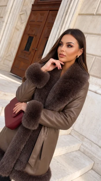 palton-elegant-din-piele-ecologica-cu-blana-bogata-si-cordon-in-talie