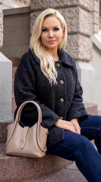 palton-elegant-din-stofa-boucle-cu-guler-clasic-si-nasturi-contrastanti