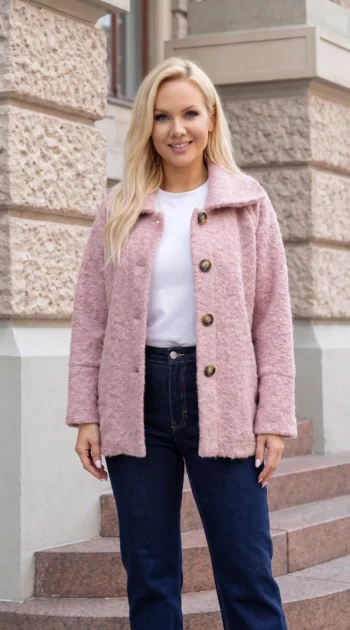palton-elegant-din-stofa-boucle-cu-guler-clasic-si-nasturi-contrastanti