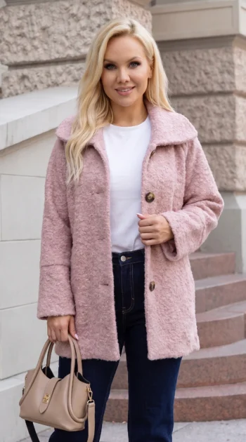 palton-elegant-din-stofa-boucle-cu-guler-clasic-si-nasturi-contrastanti