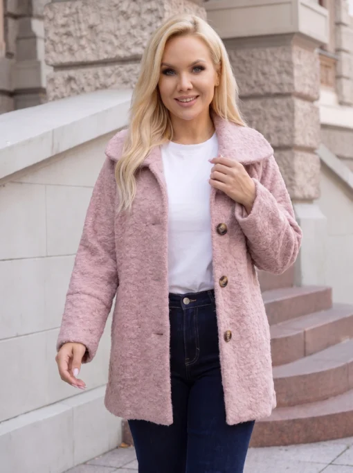 palton-elegant-din-stofa-boucle-cu-guler-clasic-si-nasturi-contrastanti
