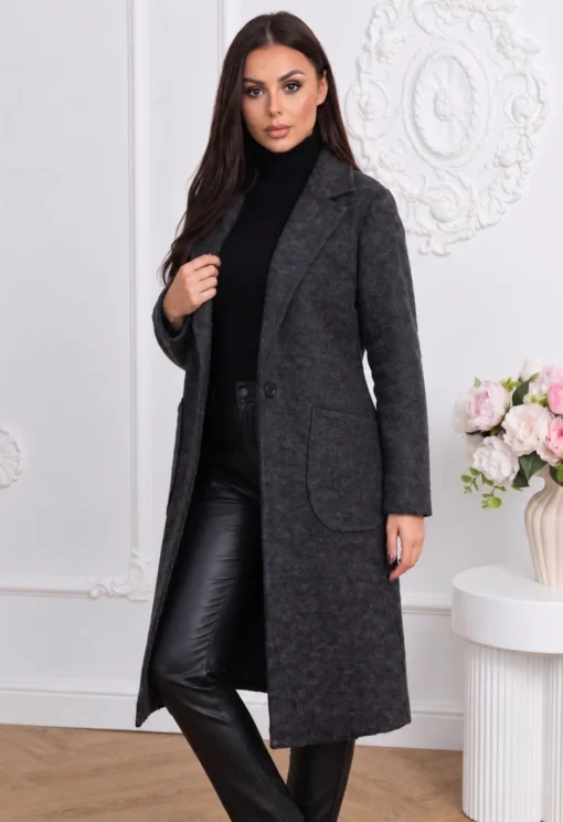 palton-lung-din-tricot-pufos-cu-rever-clasic
