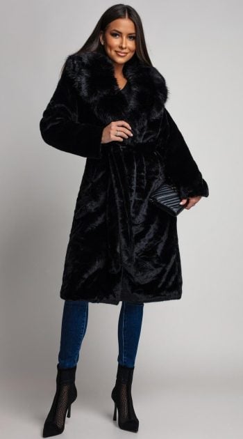 palton-negru-elegant-din-blana-artificiala-cu-cordon-si-guler-amplu