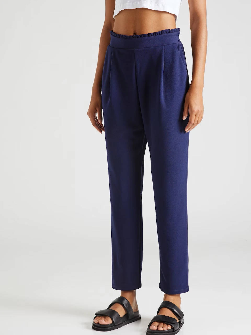 Pantaloni bleumarin cu talie ina... - imagine 2