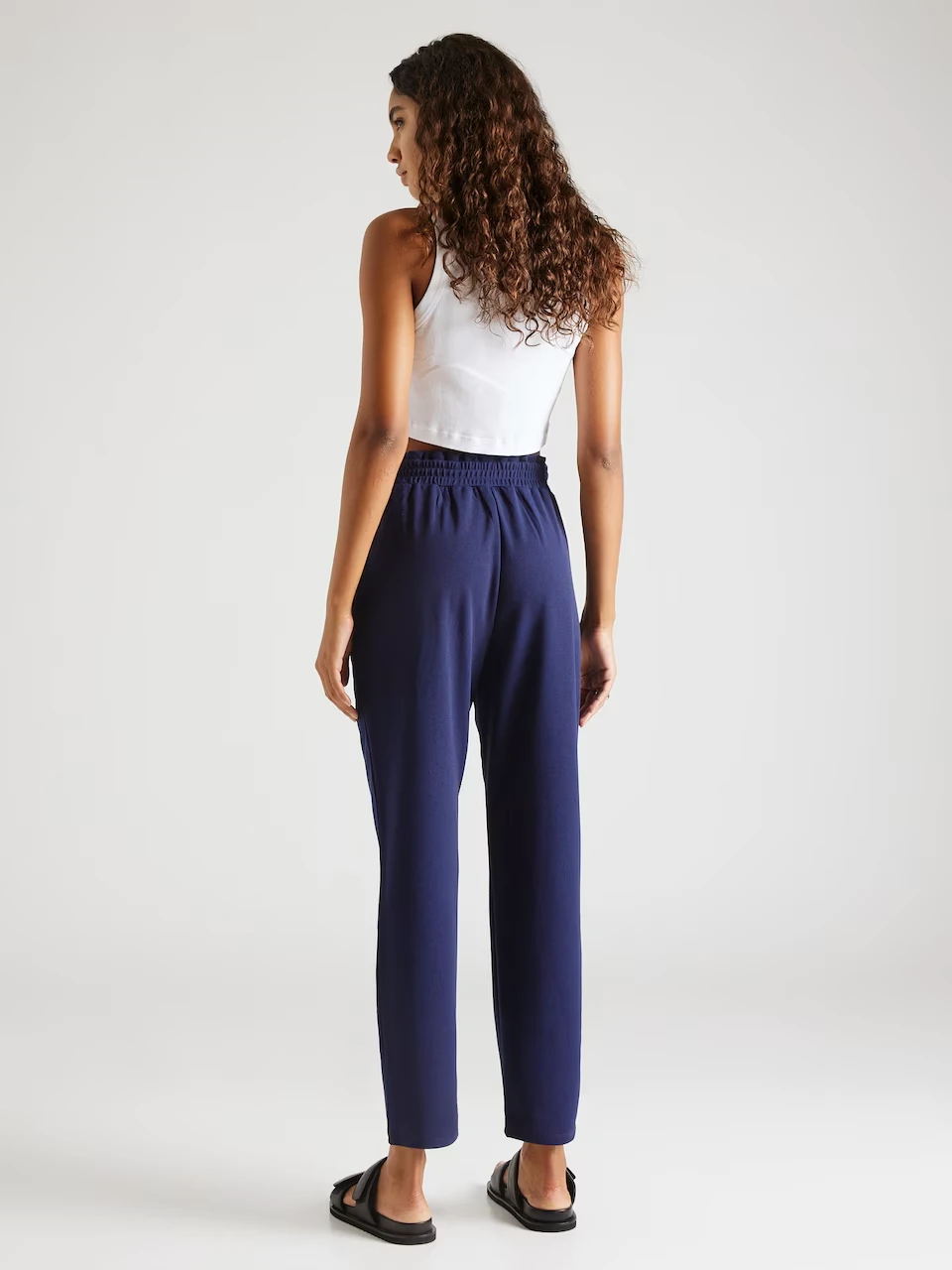 Pantaloni bleumarin cu talie ina... - imagine 4