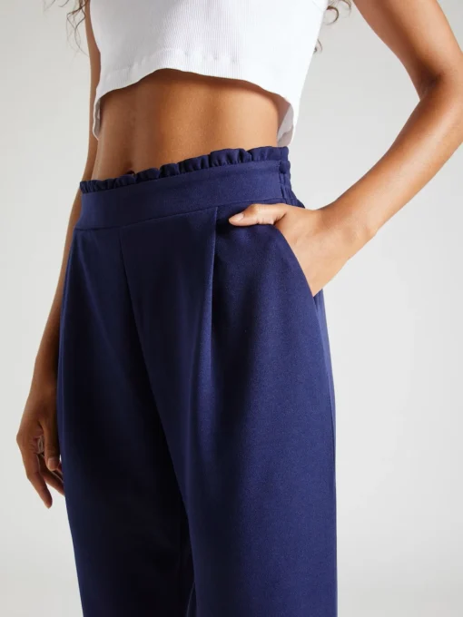 pantaloni-bleumarin-cu-talie-inalta-incretita-si-pliuri